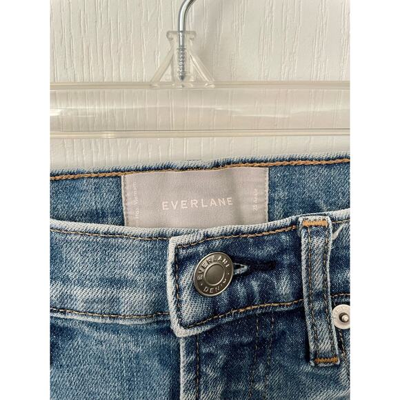 Everlane Mid Rise Skinny Ankle Jeans Light Medium Blue Size 25 - Picture 5 of 8